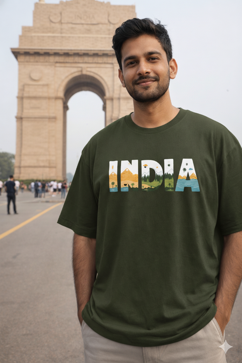 India Explorer Oversized Tee 🗺️